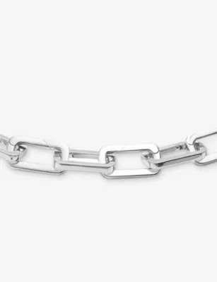 POUBEL Engraved-Link Sterling-Silver Necklace detail 2