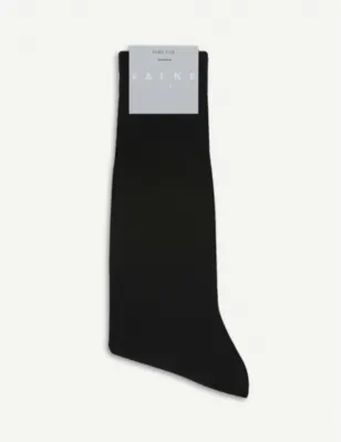 FALKE No.4 Silk-Blend Socks - DARK NAVY - 10.5-11