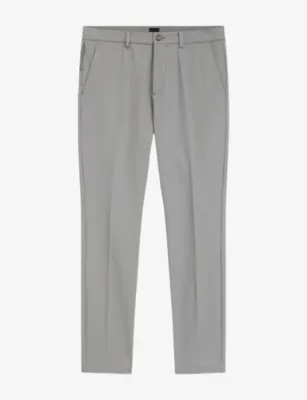 BOSS Tapered-Leg Slim-Fit Cotton-Blend Trousers - 38/30