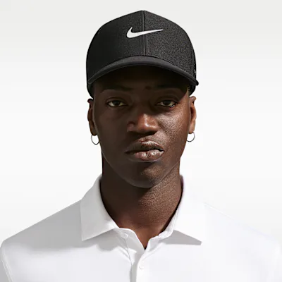 Nike Rise Dri-FIT ADV SwooshFlex Structured Golf Cap - Black/Anthracite/White