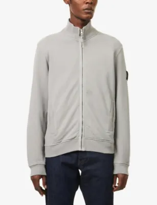 STONE ISLAND Compass-Badge Brushed Cotton-Jersey Jacket detail 3