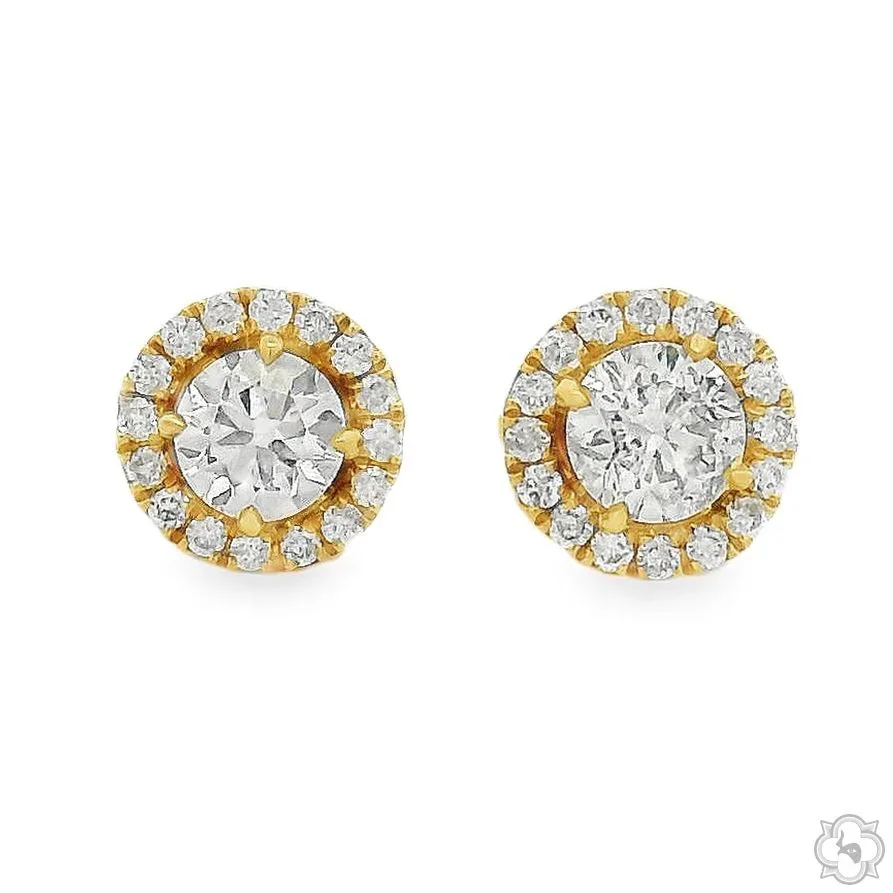 ANNA - UNITED Transform Halo Diamond Studs Small 70763 in Yellow Gold – Earrings