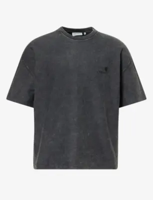 CARHARTT WIP Lambert Boxy-Fit Cotton T-Shirt in BLACK – Mens | Tops & t-shirts | T-Shirts | Plain T-Shirts