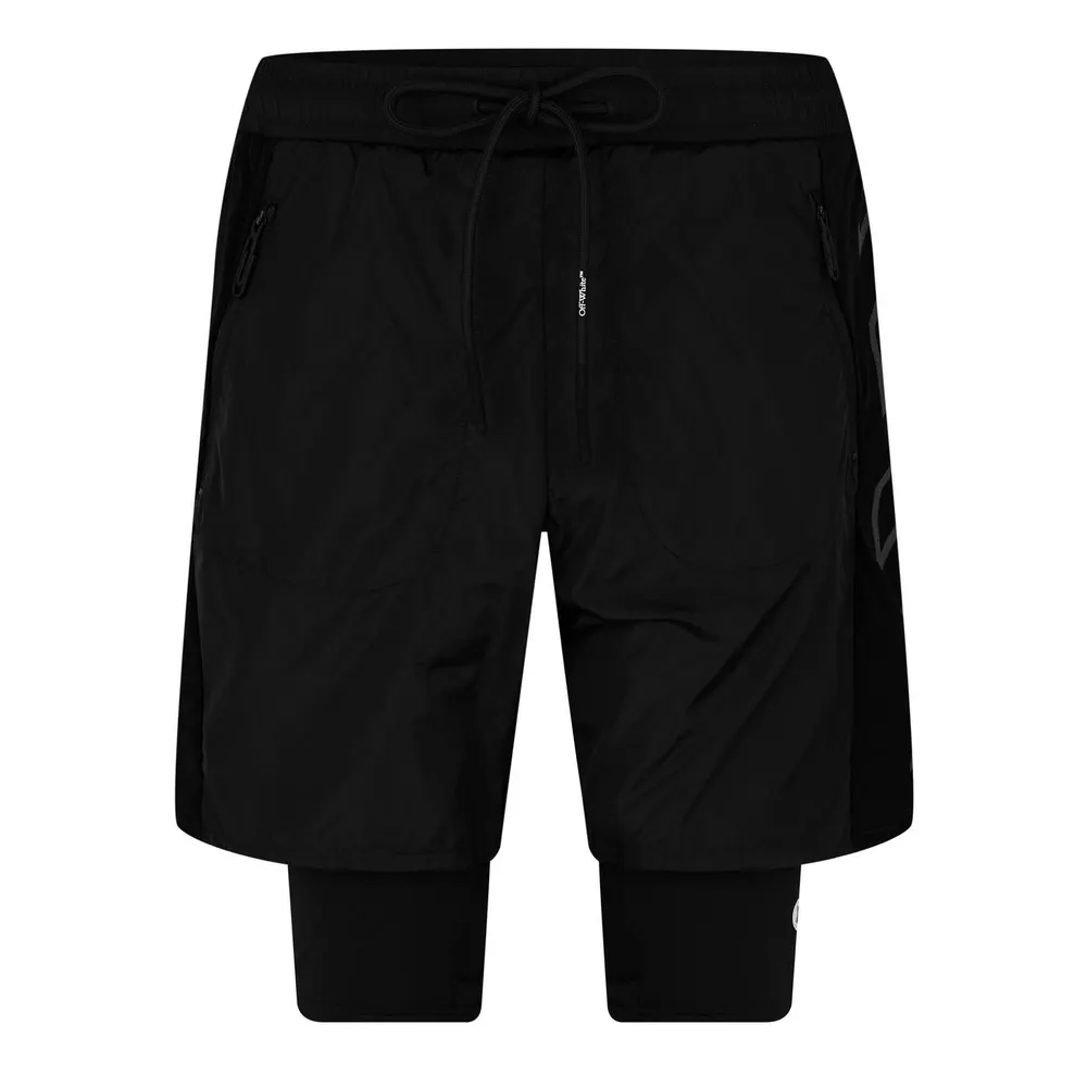 Off White Men's Diag Arrow 2-in-1 Woven Tracksuit Shorts