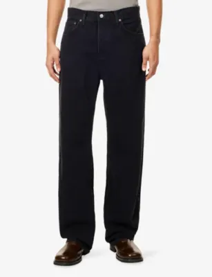 NUDIE JEANS Tuff Tony Wide-Leg Denim Jeans - 34/30 in BLACK VINTAGE, additional product view 3