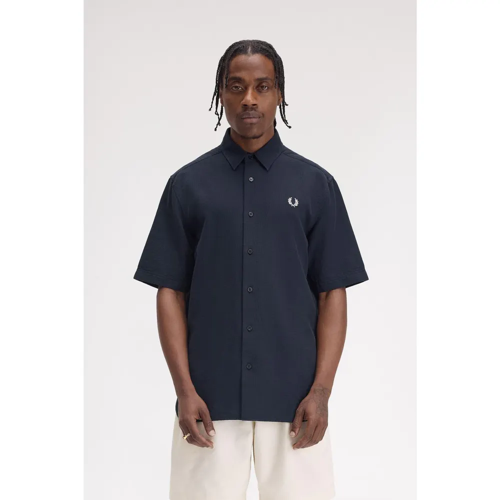 Fred Perry Men's Seersucker Short Sleeve Shirt detail 2