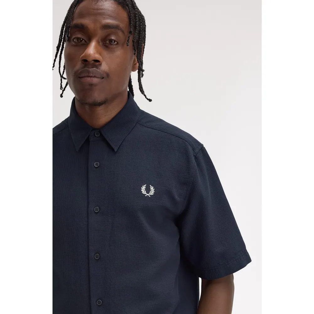 Fred Perry Men's Seersucker Short Sleeve Shirt detail 3