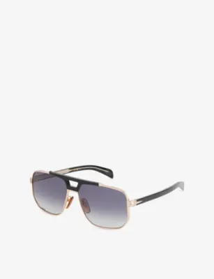 EYEWEAR BY DAVID BECKHAM 7157/S Square-Frame Metal Sunglasses detail 3