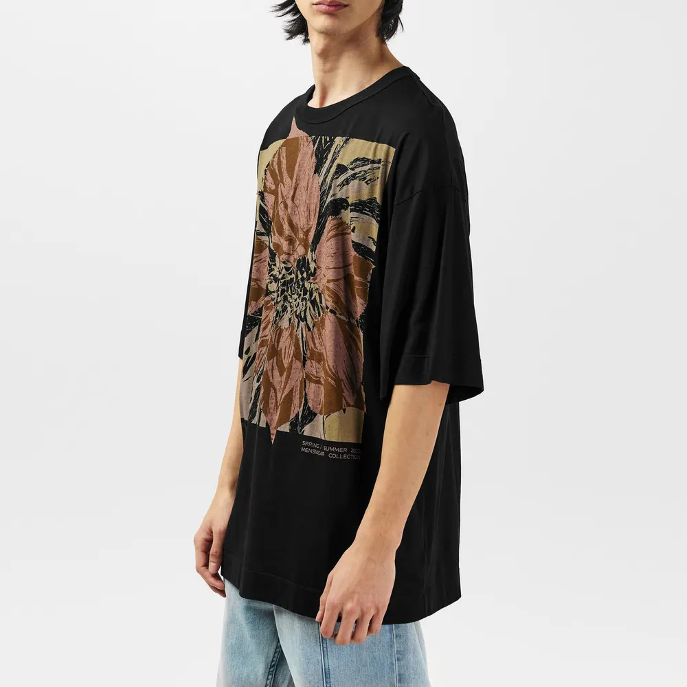 Dries Van Noten Graphic T-Shirt in Black, additional product view 2