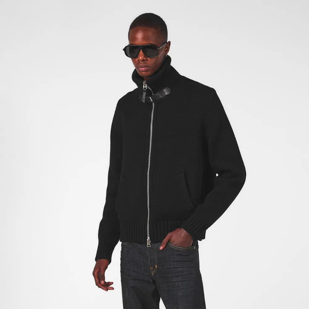 Tom Ford Men's Tailored Bomber Jacket detail 3