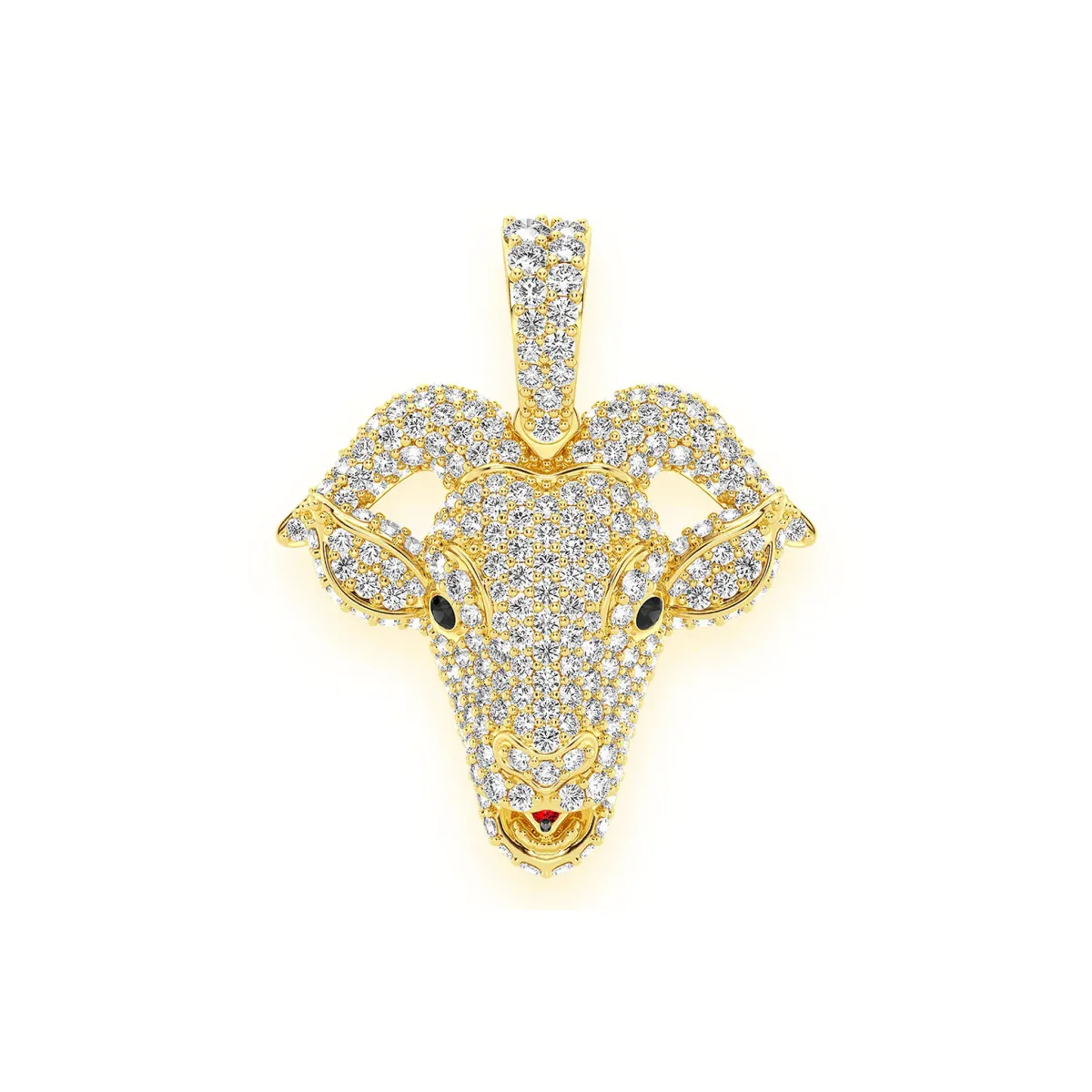 For Him Goat Head Diamond Pendant in 2.50ctw / White Gold / Natural Diamond – Pendant
