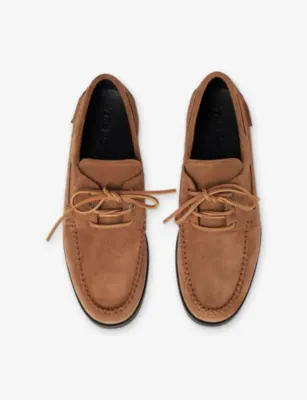 THE KOOPLES Lace-Up Suede Loafers - EUR 44 / 10 UK MEN in COGNAC, additional product view 2