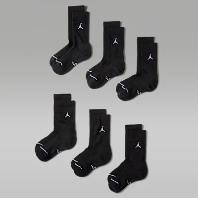 Jordan Everyday Elevated Crew Socks (6 Pairs) - Black/White in Black/White – Nike men's and unisex