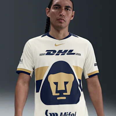 Nike Pumas UNAM 2025/26 Stadium Home Men's Nike Dri-FIT Football Replica Shirt - Sail/Club Gold