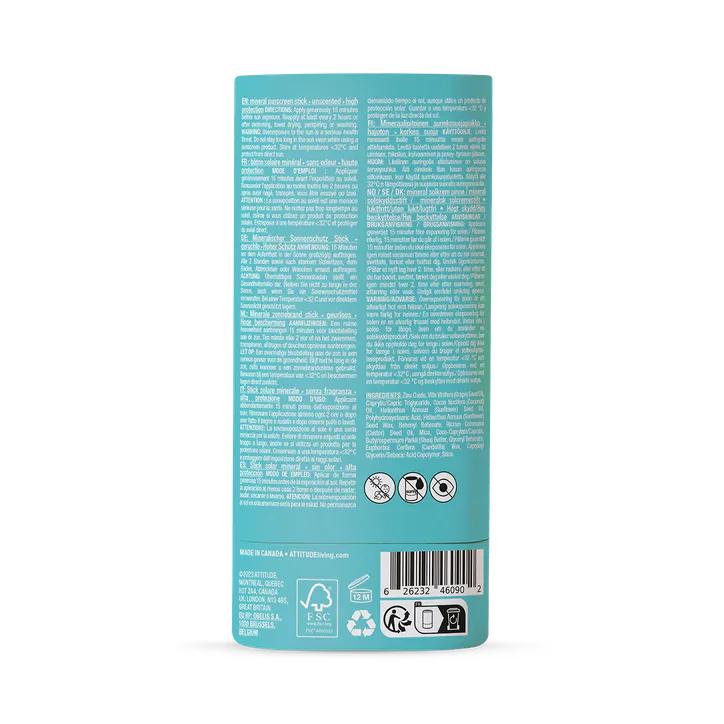 Attitude Sunscreen Stick SPF30 Unscented detail 2