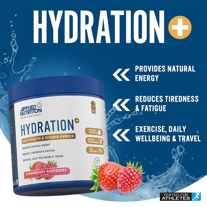 Applied Nutrition Hydration+ Powder Strawberry Raspberry 240g detail 2