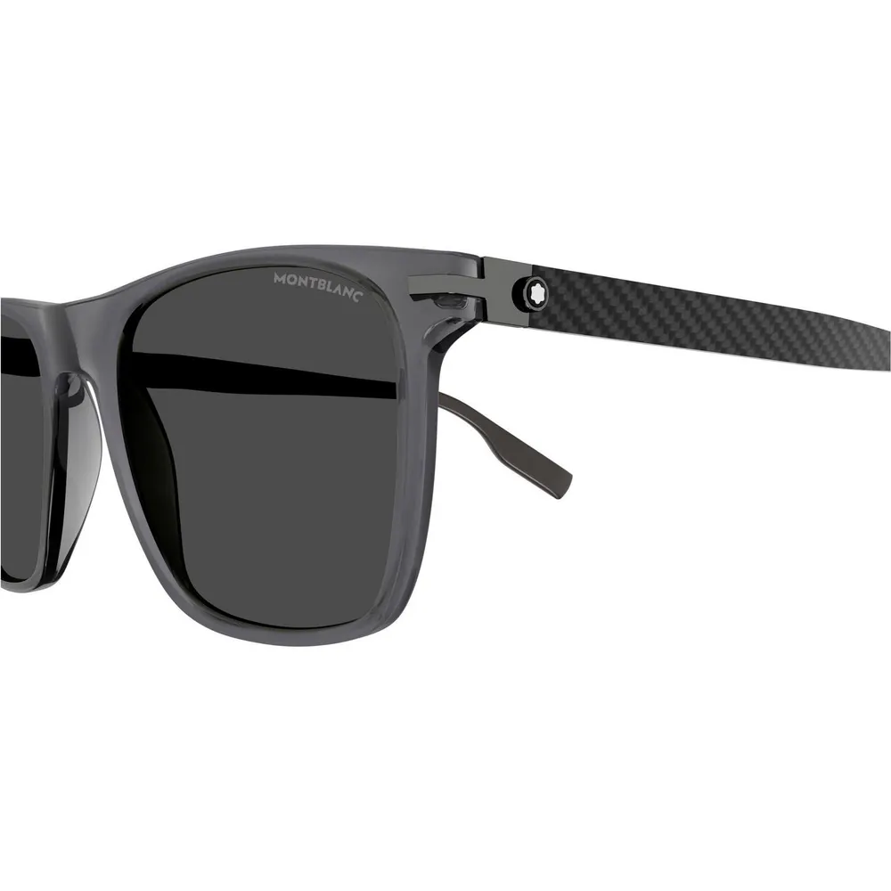 Montblanc Montblanc Mens MB0248S Carbon Fibre Dark Lens Wayfarer Sunglasses detail 3