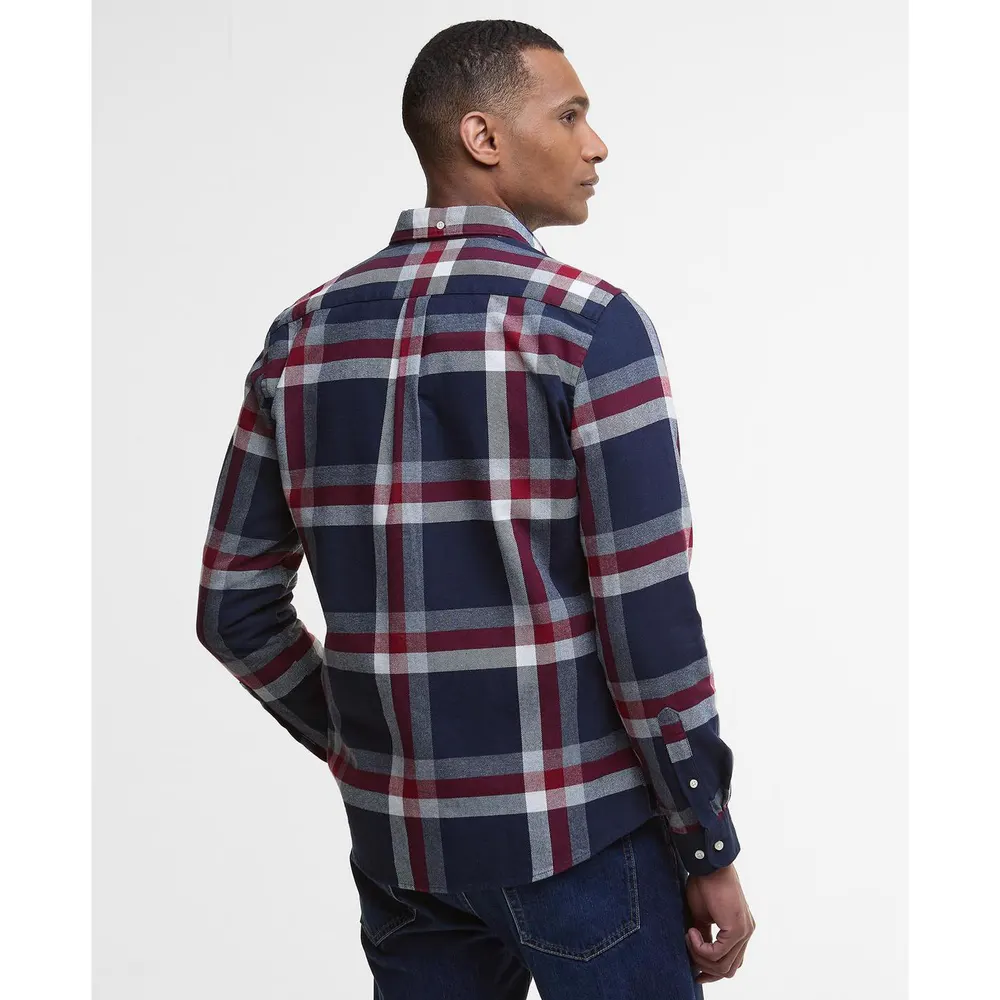 Barbour Folley Shirt in Navy/Red MI32, additional product view 2