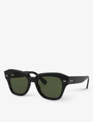 RAY-BAN RB2186 rectangular-frame acetate sunglasses detail 2