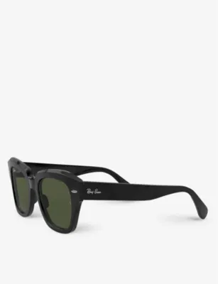 RAY-BAN RB2186 rectangular-frame acetate sunglasses detail 3