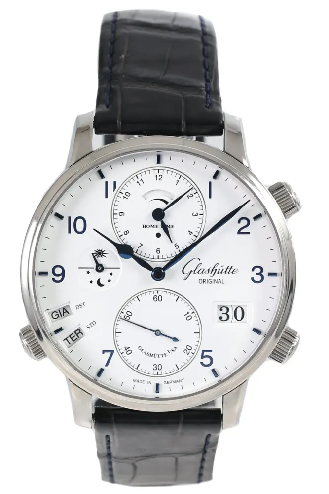 Glashutte Original Senator Cosmopolite 1-89-02-03-02-30 — 2018 — Very good in Silver Arabic – Pre-owned watches