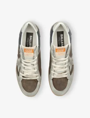 GOLDEN GOOSE Men’s Ball Star Waxed-Suede Trainers - EUR 42 / 8 UK MEN in CAMEL/OTH, additional product view 2