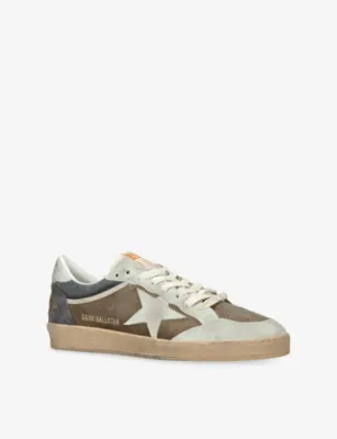 GOLDEN GOOSE Men’s Ball Star Waxed-Suede Trainers - EUR 42 / 8 UK MEN in CAMEL/OTH, additional product view 3