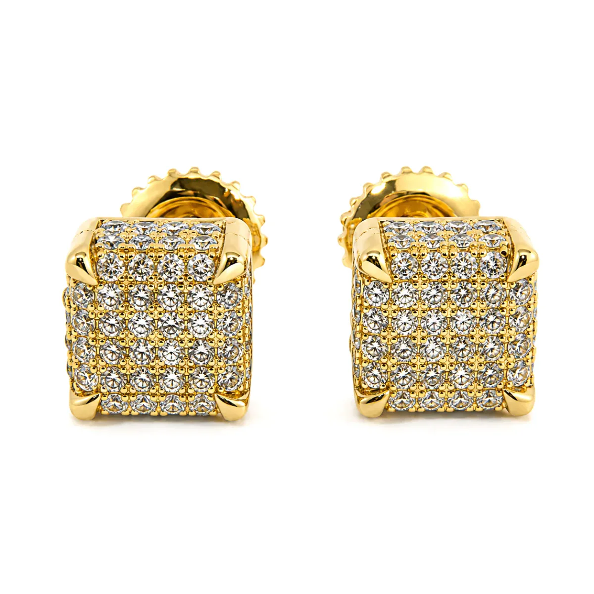 ANNA - LSM 10K Gold Cube Earrings 15558 in Yellow Gold – Earrings