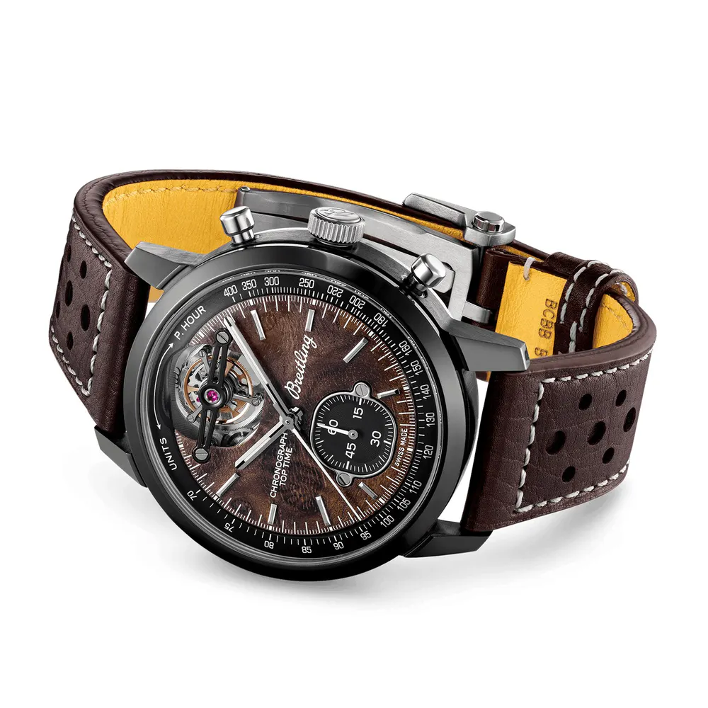 Breitling Top Time B21 Chevrolet Corvette Tourbillon 44mm Mens Watch Brown in Brown, additional product view 3