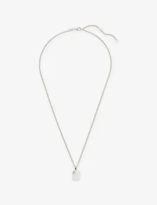 SERGE DENIMES Guardian Rhodium-Plated Sterling Silver And Cubic Zirconia Pendant Necklace
