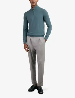 REISS Blackhall Zip-Neck Long-Sleeve Merino-Wool Jumper detail 2