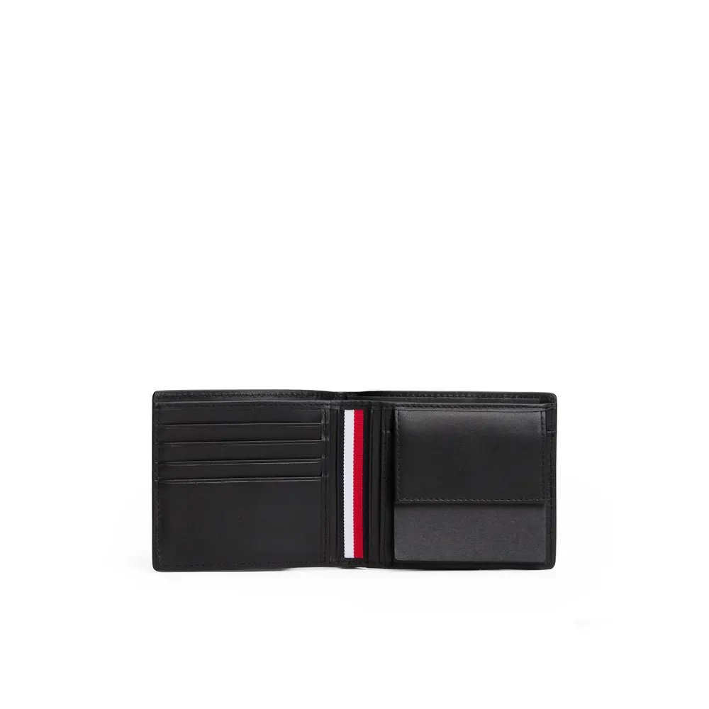 Tommy Hilfiger Woven Texture Coin Pocket Billfold Leather Wallet detail 2