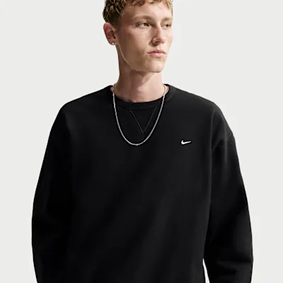 Nike Solo Swoosh Men's Fleece Crew - Black/White in Black/White – Nike men's and unisex