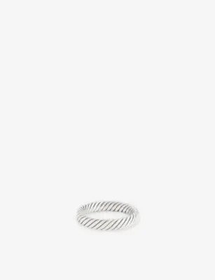 SERGE DENIMES Halo Rope-Pattern Sterling-Silver Ring - S