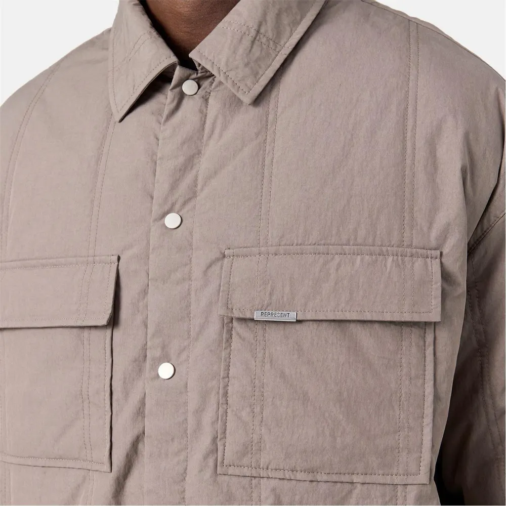 Represent Men's Relaxed Tailored Overshirt detail 3