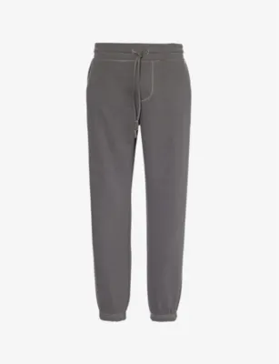 TRUE RELIGION Big-T contrast-stitching tapered-leg relaxed-fit cotton-blend jogging bottoms