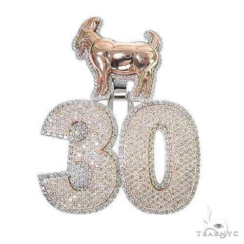 RINA - For Him CUSTOM Custom Made Diamond '30' Pendant 67179 in Rose Gold – Pendant
