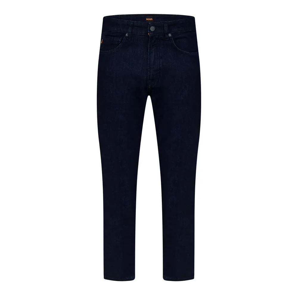 Boss Mens BOSS Straight Denim Jeans with Logo Detail (ReMaine)