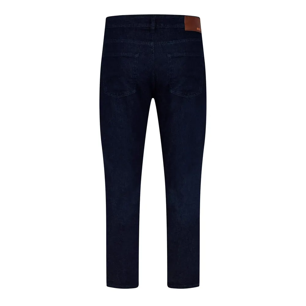Boss Mens BOSS Straight Denim Jeans with Logo Detail (ReMaine) detail 2