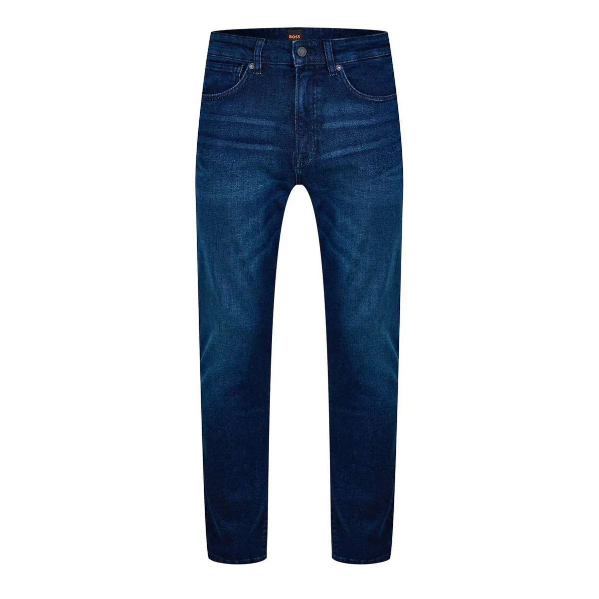 Boss Mens BOSS Straight Denim Jeans with Logo Detail (ReMaine)