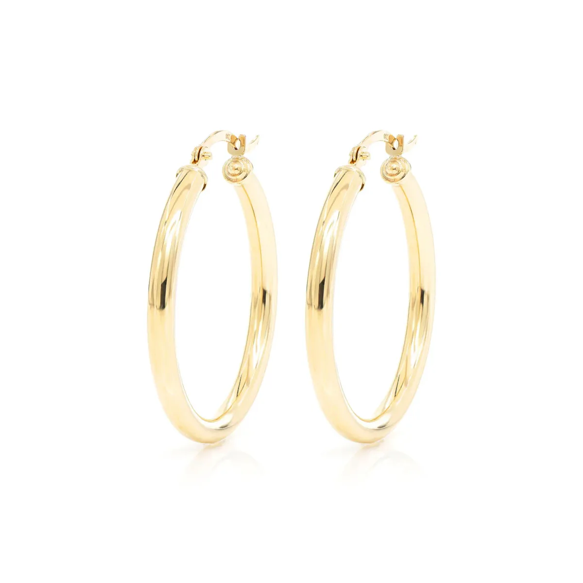 For Him 3mm Gold Hoop Earrings in Medium / Yellow Gold – Earring