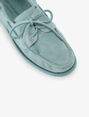 KURT GEIGER LONDON Kurt Suede Deck Shoes - EUR 45 / 11 UK MEN in PALE BLUE, additional product view 3