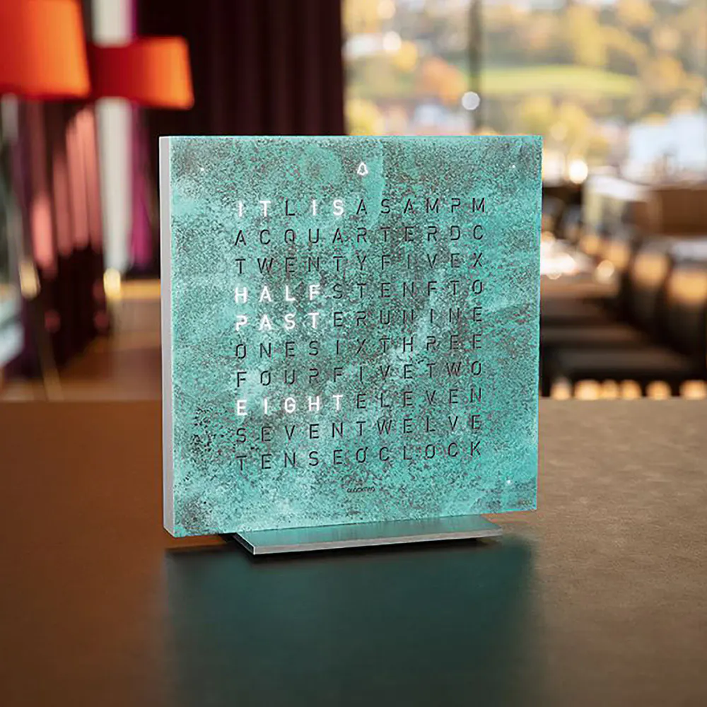 QLOCKTWO TOUCH Creator's Edition Vintage Copper Table Clock 13.5cm, additional product view 2