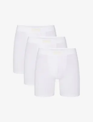 SKIMS Cotton Pack of Three 5-inch Boxer Briefs