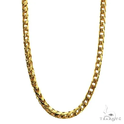 JALGAS - AMERICAS GOLD 14K Yellow Gold Solid Round Franco Chain 6mm 70414 in 24 Inches – Chain