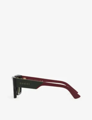 GUCCI GG1668S square-shape acetate sunglasses detail 3