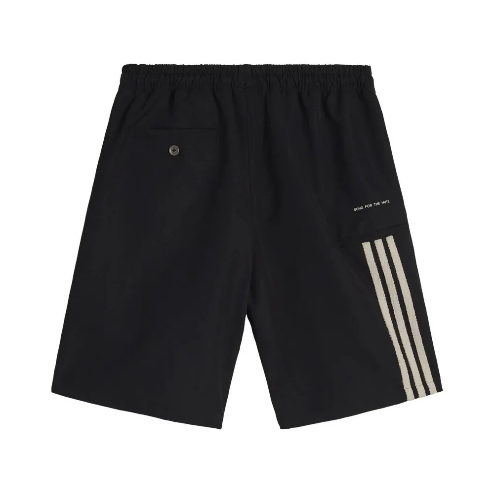 Adidas Originals x SFTM Mens Fleece Shorts in Black, additional product view 2