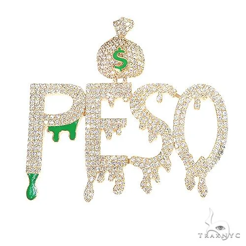 RINA - For Him CUSTOM Custom Made 'Peso' Diamond Pendant 67085 in Rose Gold – Pendant