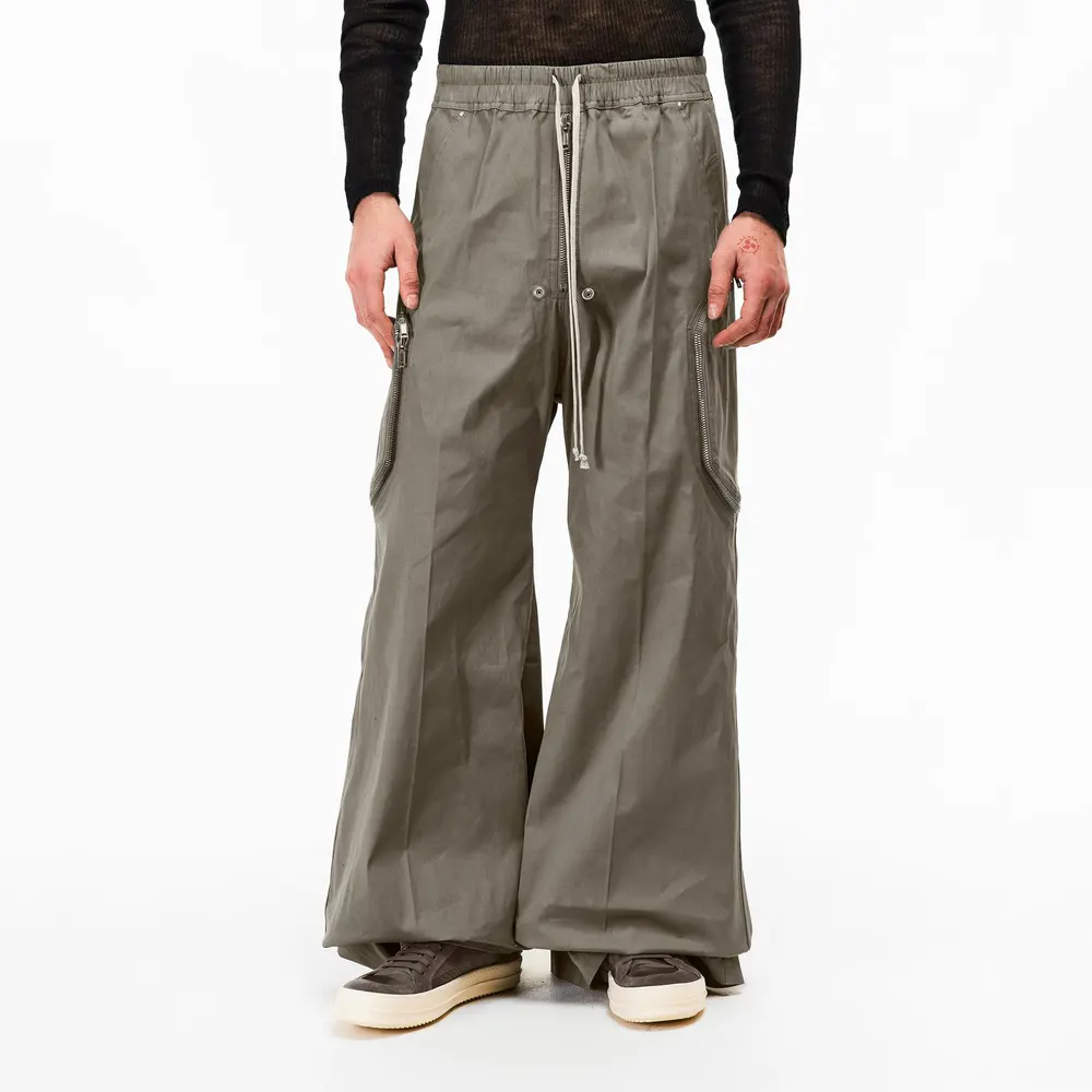Rick Owens Men's Heizer BelasPnt Cargo Trousers in Dust, additional product view 3