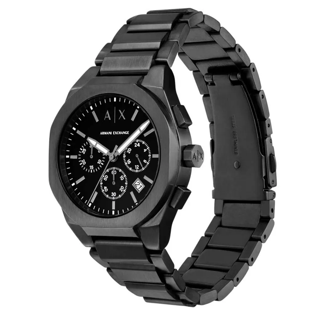 Armani Exchange Sync Chronograph Black Stainless Steel Mens Watch detail 3